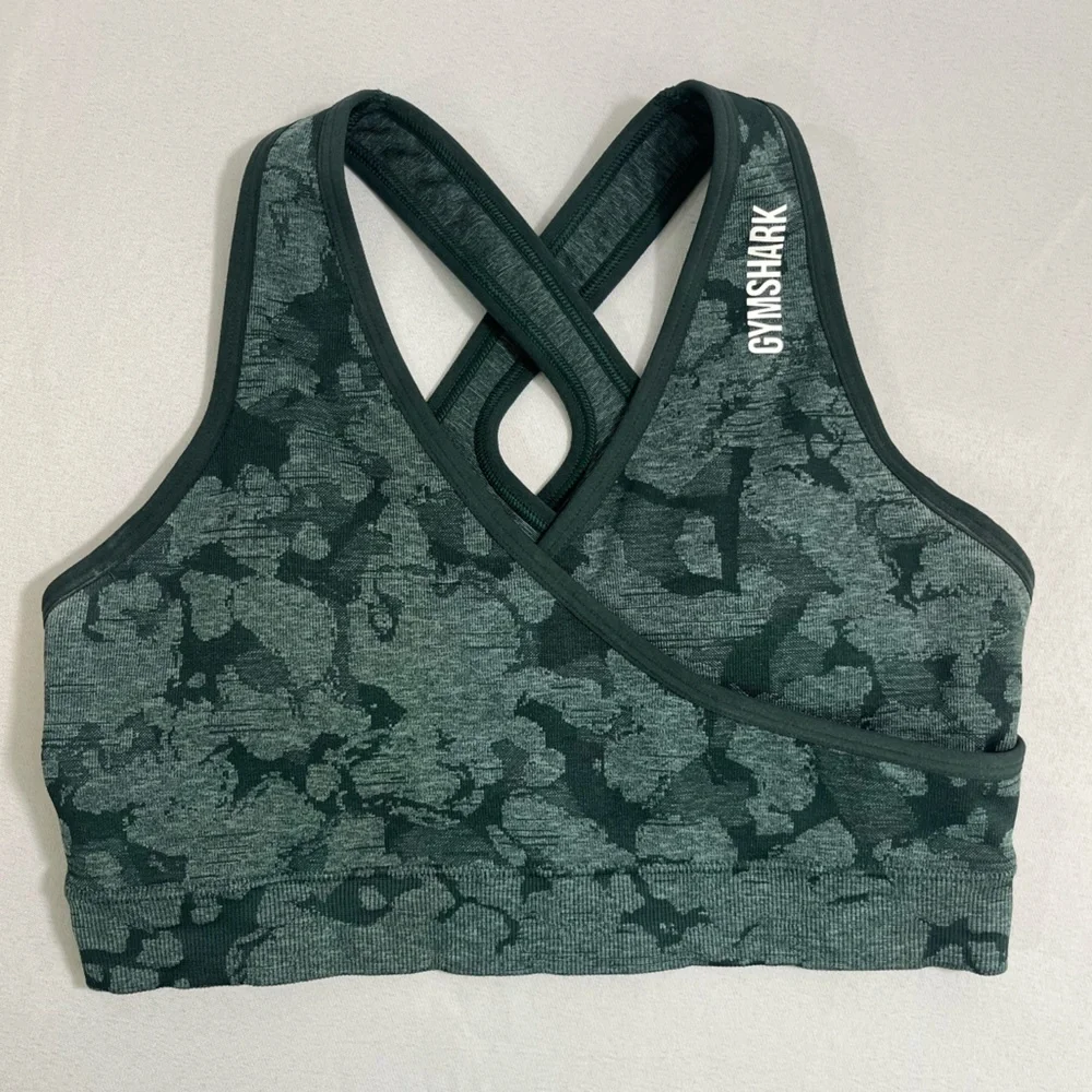 TWO Gymshark Sports Bras - Medium - Black, Green